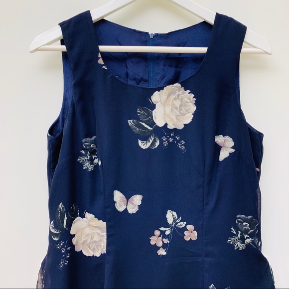 Rabbit Rabbit Rabbit Navy Floral Lined Dress - Picture 2 of 6